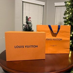 Louis Vuitton Signature Orange Gift Set Box and Bag